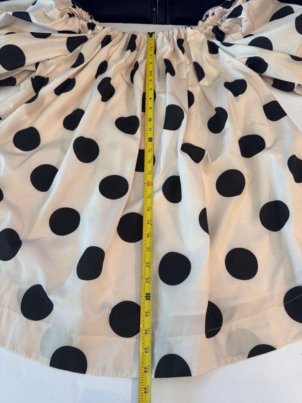 Fore Cream & Black Polka Dot Balloon Sleeves Mini Dress - Picture 11 of 13